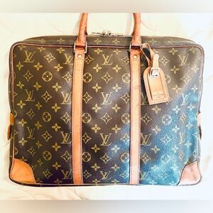 Louis Vuitton Porte Documents Voyage Monogram Briefcase Authentic